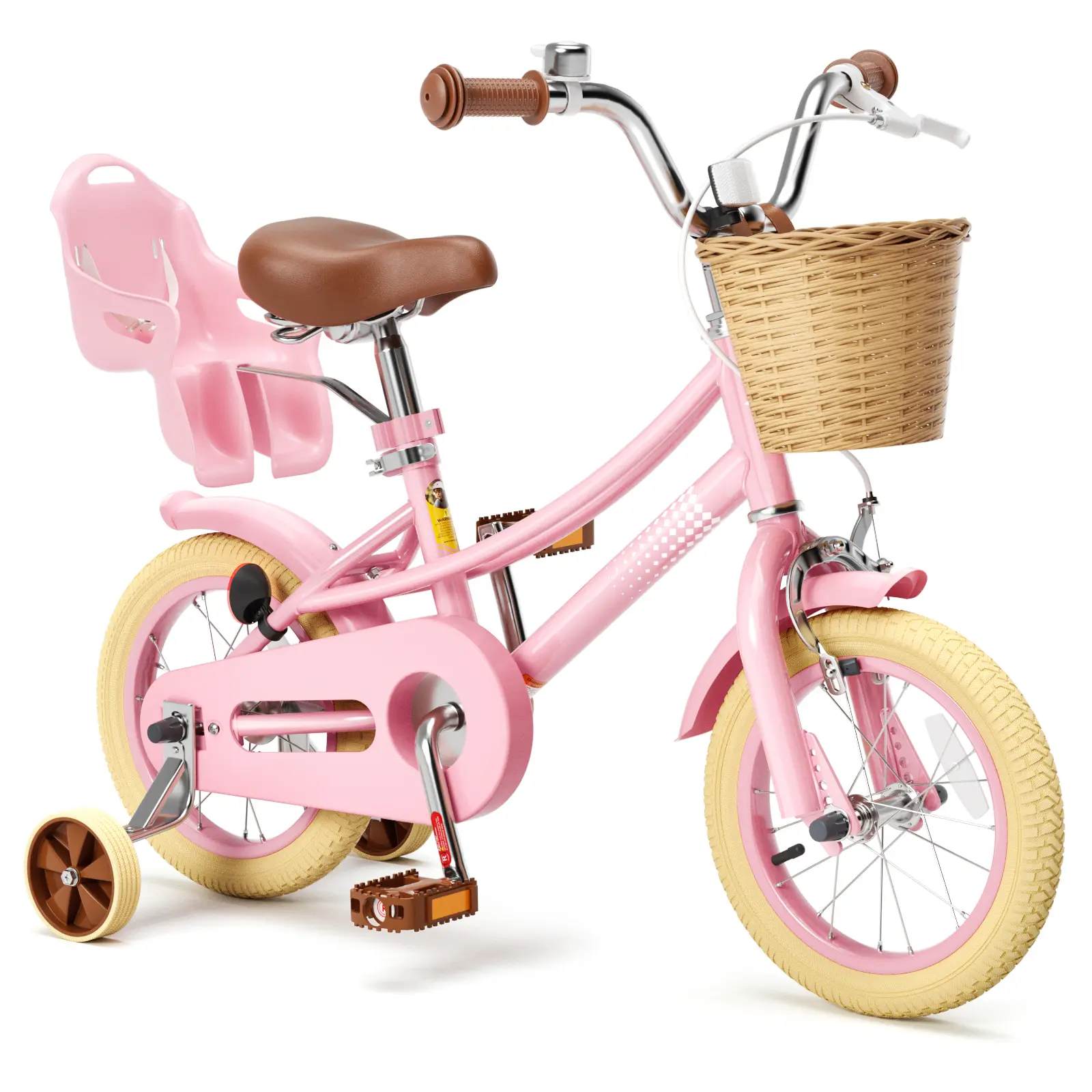 KORIMEFA Bike Toddlers and Kids, 12, 14, 16, 20 Inch Toddler & Kids Bike with Adjustable Seat & Handlebar, Training Wheels, Basket & Bell | Lightweight & Safe Design DealsForYouDays