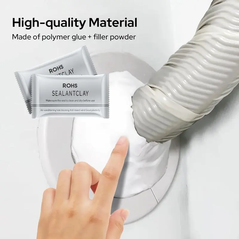 10-Pack Premium Waterproof Wall Repair Sealing Clay Duct Solution, Invisible Waterproof Sealant, Anti-Leak Fast Hole Fix for Wall Holes, AC & Drain Seal, Drainage Pipes