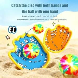 Light-Up Paddle Catch Ball Game Set, 2 Rackets with Glow Ball, Outdoor Summer Toy for Kids & Adults