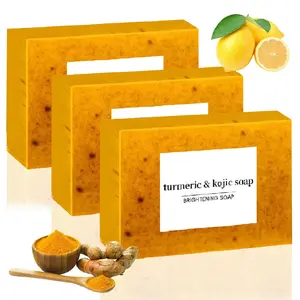 Lemon Turmeric 3pcs Soap - Gentle Dark Spot Remover for Face Acne Cleanser Cream Cleansing turmeric soap Face Facial Skincare Radiant Comfort