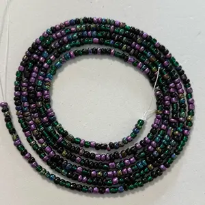 Metallic northern lights Tie on waist beads