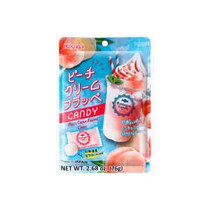Kasugai White Peach Snowtop Smoothie Candy - Refreshing Japanese Fruit Flavor, 76g