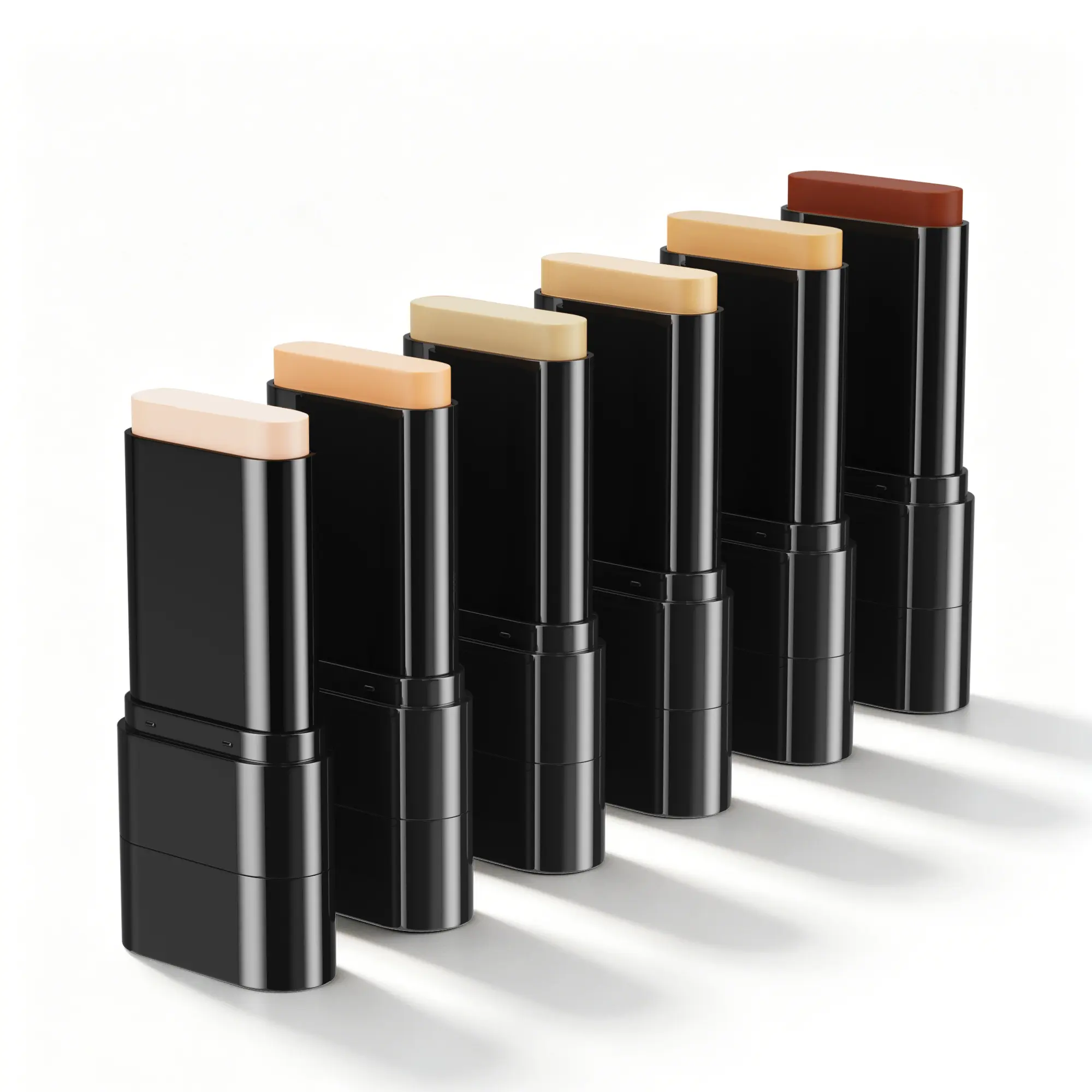 2-in-1 Foundation-Concealer Stick with M-Shaped Bristles Blending Brush, Hydrating Radiant Cosmetic, Buildable & All-Day Coverage, Even Skin Tone Dark Skin Makeup for All Complexions,back to school
