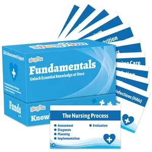 GISGFIM Nursing Fundamentals Flash Cards Medical Nursing School Essentials Review Exam Flash Cards Double-Sided Professional Study Tool School Supplies & Gifts for Medical Students Test Prep