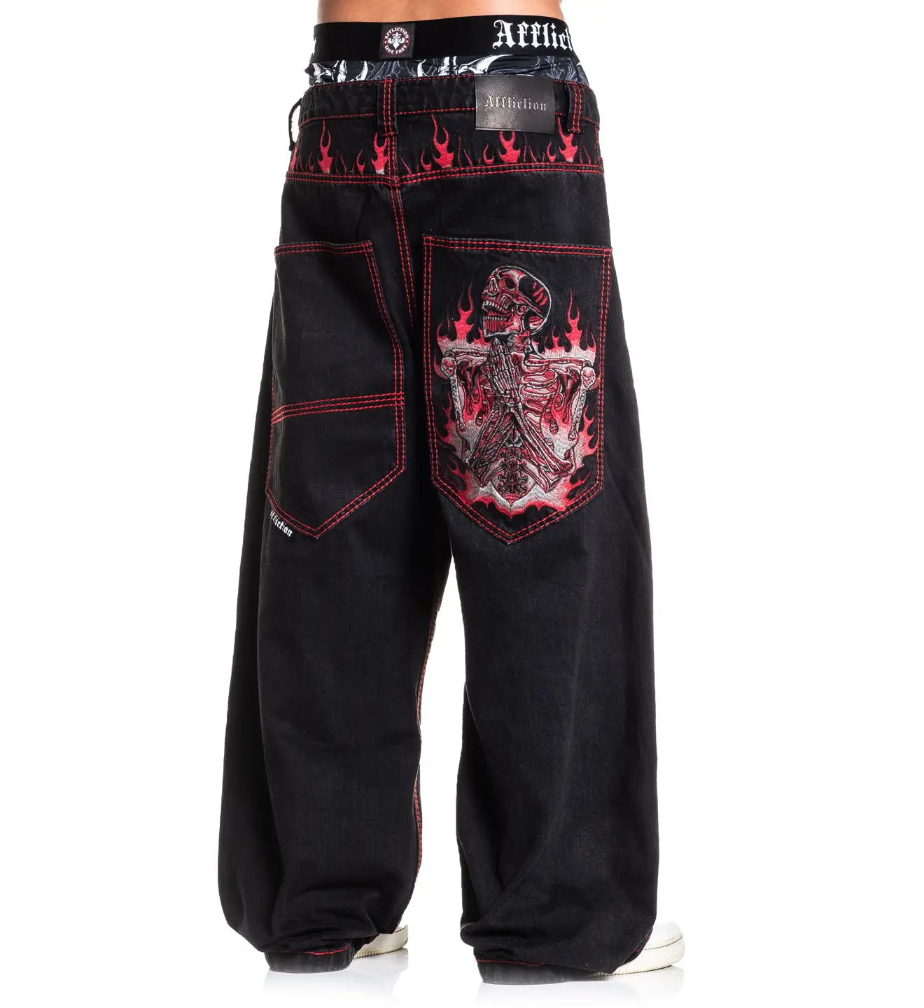 Affliction Men's Denim Jean Extra Wide Flameful Faith