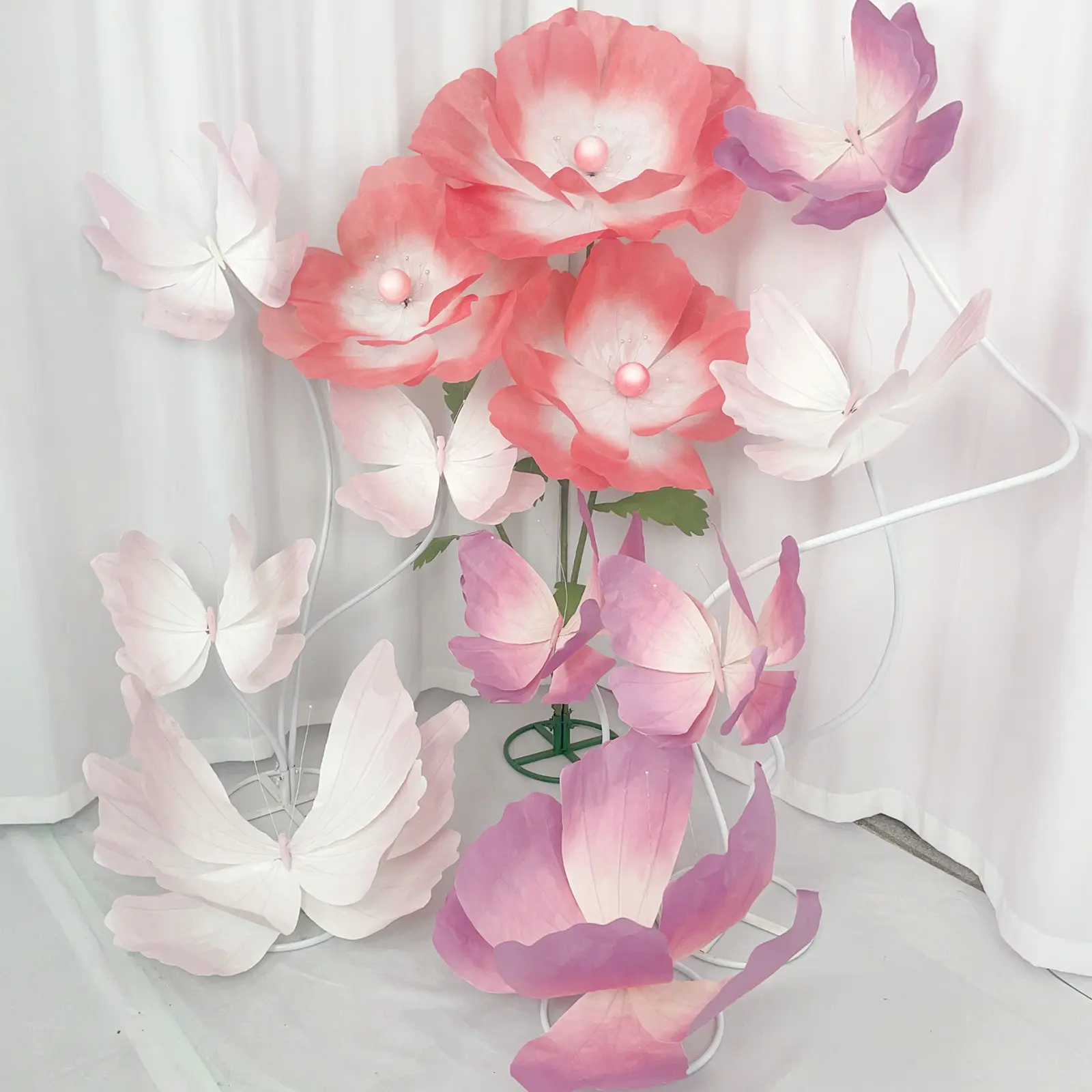 Nine-leaf crepe poppy  Giant flower  Photography prop  Holiday and wedding outfit