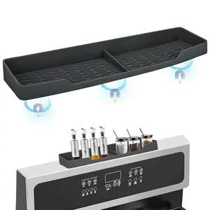 15 Inch Magnetic Stove Top Shelf - Silicone Spice Rack,Flexible Countertop Organizer,Kitchen Gadgets Storage Organization,Seasoning Organizer