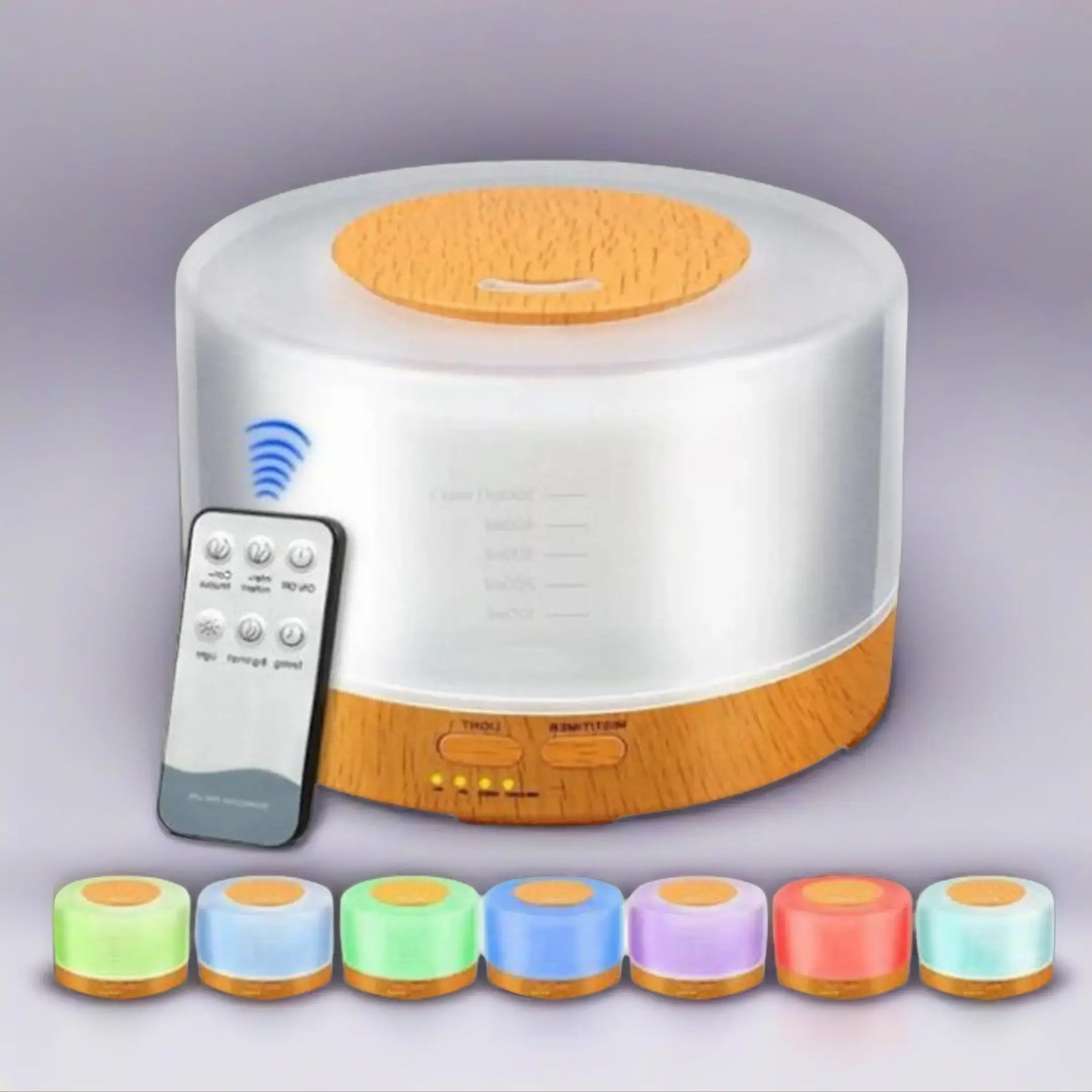 6 Essential Oils 500ML WiFi-Controlled Aroma Diffuser 7 Color LED Humidifier for Large Rooms Ultrasonic Quiet Operation Air Purifier Essential Oil Aroma Diffuser Humidifier Aromatherapy Oil Wooden Design