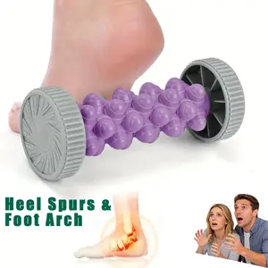Plantar Fasciitis Foot Massager Roller - Silicone Portable Deep Tissue Massage Tool, Relieves Arch Pain Heel Spurs, Trigger Point Therapy & Reflexology Foot Care Accessory