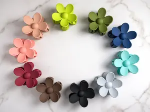 10PCS Matte Flower Claw Clip Set – Strong Hold Hair Clips for Women