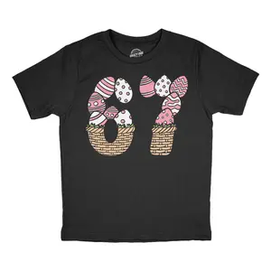 Youth Funny T Shirts 6 7 Easter Basket Sarcastic Viral Meme Tee For Kids Funny T Shirts Easter Tops for Kid Funny Meme Short Sleeve Novelty Tees for Kids Black - 6
