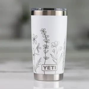 Wildflower Custom 360 Engraved 20oz YETI Tumbler