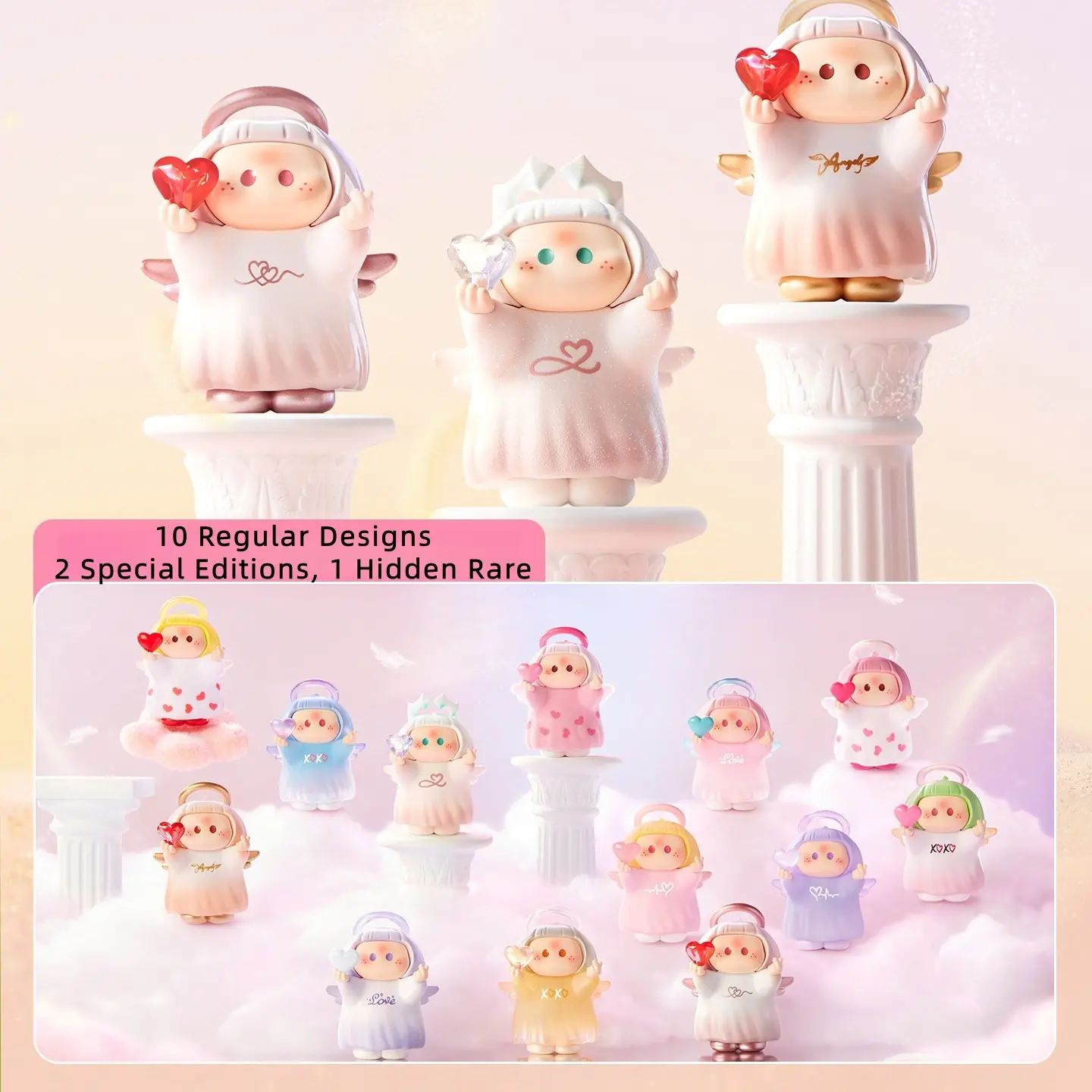 MINISO Youyou Sauce Cupid Ring Series Iconbox Blind Pack Collectible Handmade Blind Bag Figure, Random Style, Desktop Ornament, Valentine's Day Gift for Lovers & Couples#Summervibes, Back To School