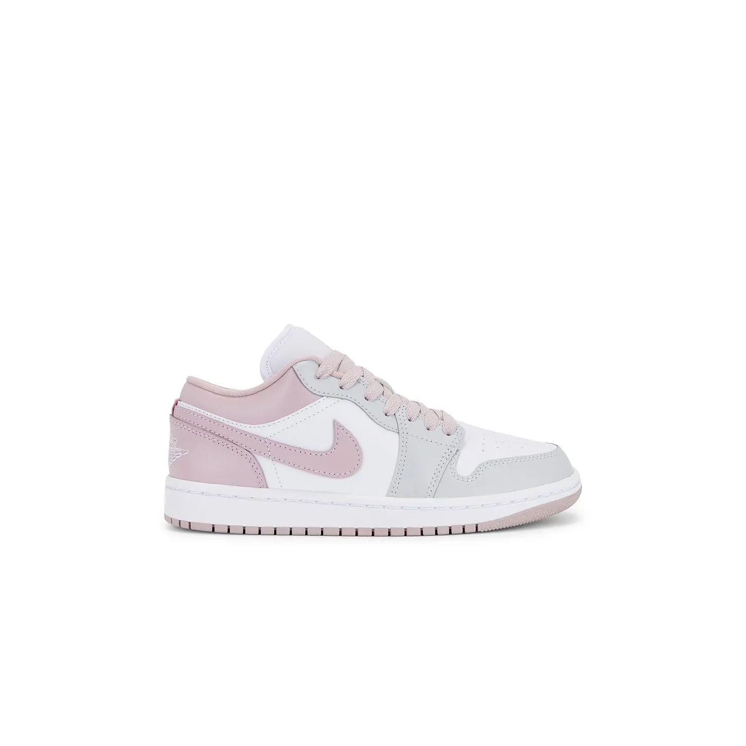Jordan Air Jordan 1 Low Sneaker in Particle Rose, Enigma Stone & White