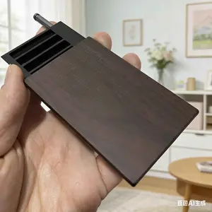 8 Compartment Cigarette Rolling Case Slide Lid Aluminum Straw Portable