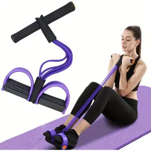 [Durable Resistance Bands] Upgraded High-Tension Six-Tube Resistance Band - Durable Purple, Ergonomic Design for Home Gym, Cardio, Strength Training | Comfortable Grip, Fashionable Sports Equipment, Winter Home Fitness