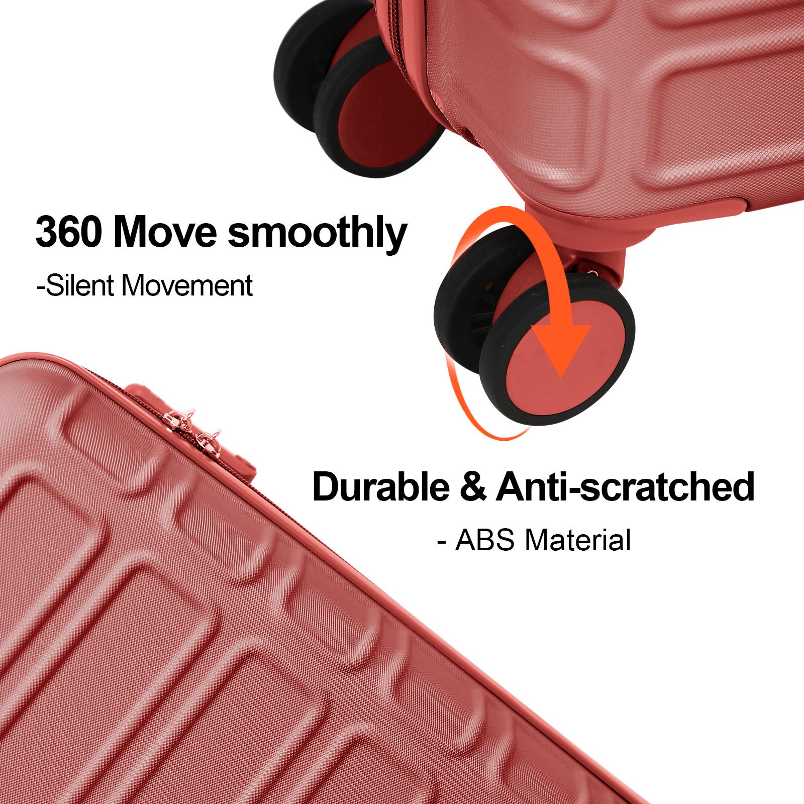 AAIVV 4pcs luggage sets with TSA Locks-suitcasefor travel, Hardshell Luggage TSA Lock SpinnerWheels Hardshell Lightweight.