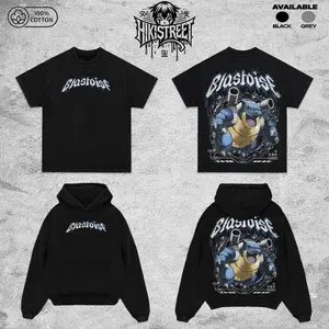 Vintage Blastoise Acid Washed T-Shirt Unisex Oversized Anime Manga T-Shirt Heavyweight Cotton Tee for Anime Fans, Pocket Monster merch, T-shirt anime gift, Anime Streetwear, graphic tees