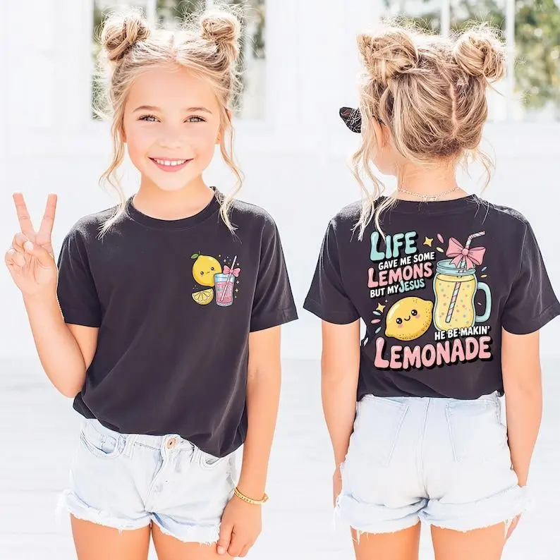 Life Gave Me Lemons Shirt, Cute Lemonade Graphic Shirt, He Be Makin’ Lemonade Hoodie Sweatshirt, Faith Quote Youth Crew, Child of God Shirt