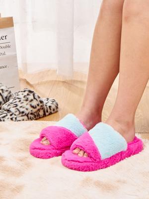 KOLILI Women's Warm Home Slippers Casual Soft Plush Lining Bedroom Sandals Walking Shoes Fashionable Comfortable Classic Versatile Girl Footwear Anti-slip Sole