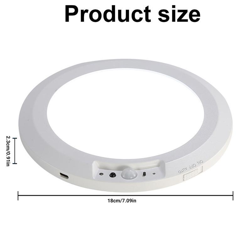 Rechargeable Motion Sensor Ceiling Light with Remote - Magnetic Wireless Ceiling Light Battery Powered for Closet Shower Stairs Shed Hallway Porch Patio ect,Suitable for various scenarios, easy to install.