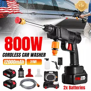 Cordless Electric High Pressure Water Spray Gun, Portable Car Washer and Cleaner Tool, Lightweight & Powerful for Vehicles, Gardens, Patios, and Outdoor Cleaning Washing– Proper Connection for Strong Flow, Fully Charge for Long-Lasting Power