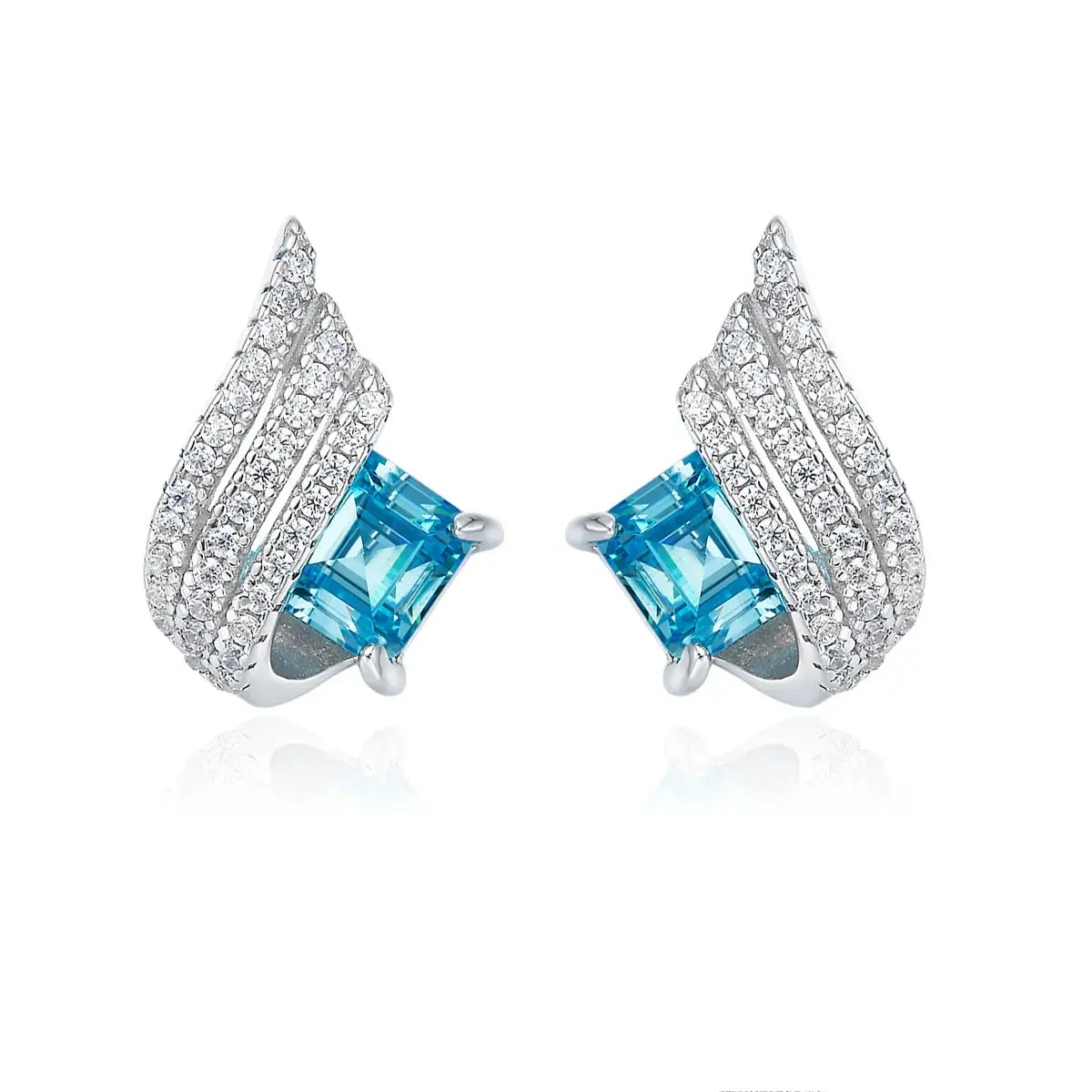Galleon Earrings in Aquamarine