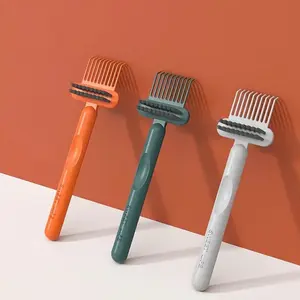 Comb & Hairbrush Cleaner Set 2 Count Dual Tool Mini Rake Bristle Brushes for Hair Dust Build Up Removal Portable Reusable Professional Home Use Grooming