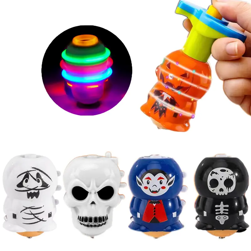 Halloween Basket Stuffers for Kids,  Pumpkin Skull Up Spinning Tops Halloween Spinning Toys Gifts for Halloween Party Favors Goodie Bag Fillers Classroom Rewards #SummerVibes