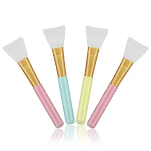 4pcs Silicone Face Mask Applicators, Flexible Facial Mud Masks Applicator, Hairless Moisturizers Tools, Soft Facial Brushes for Mud, Clay, Charcoal