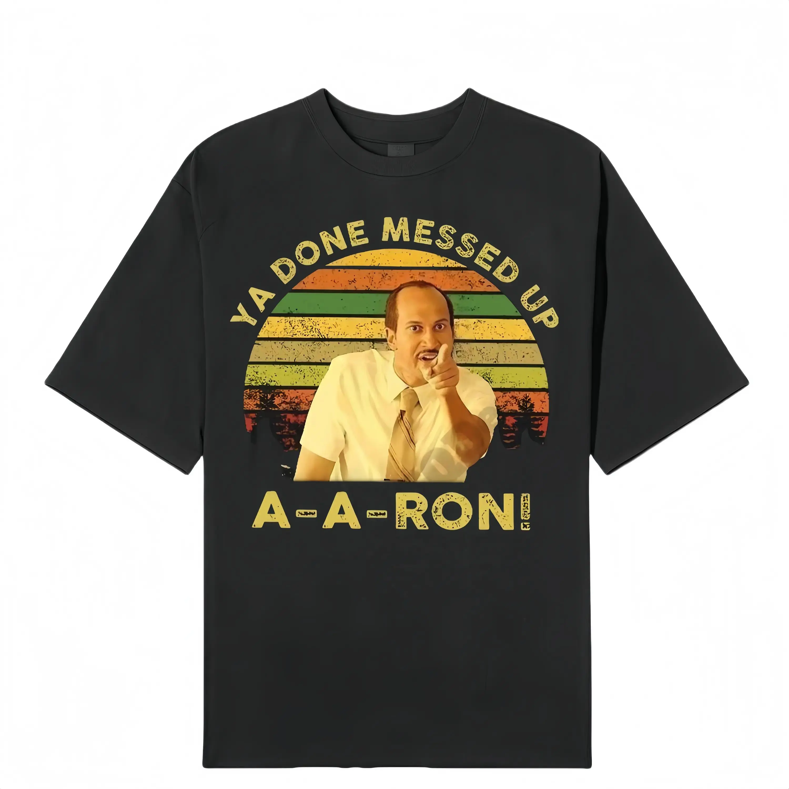 Key And Peele Shirt, Ya Done Messed Up Aaron Vintage T-Shirt,  Quote Unisex T Shirt, Sunset Design Retro Casual Crew Neck Breathable Summer Tee