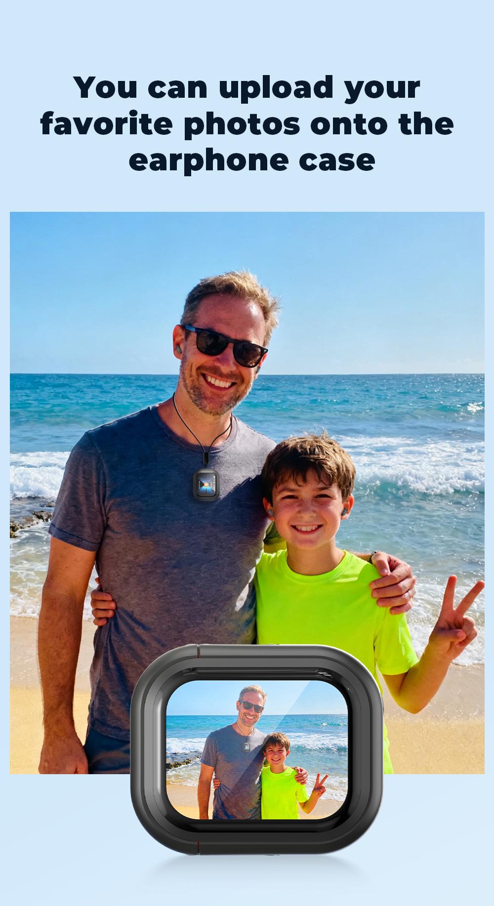 HTC NE20 AI Bluetooth Headset with LED Display, High-Fidelity Waterproof Wireless Headphones | Ideal for work, exercise, study, and audio calls | Built-in microphone | Headset