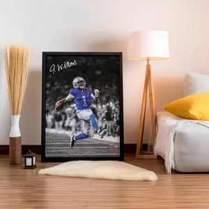 [ SALE UP 45% - UNFRAMED POSTER ] Jameson Williams Poster, Signed Football Poster, Athlete Wall Art, Fan Room Decor