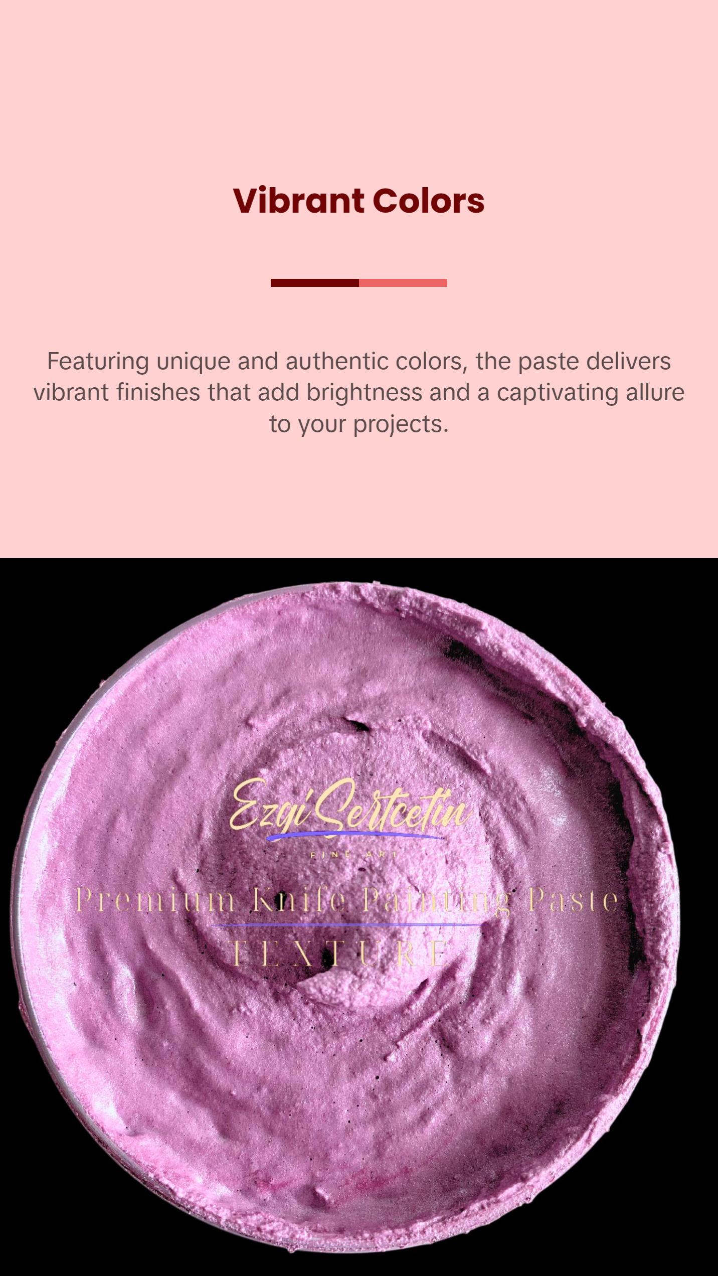 Premium Palette Knife Painting Paste|Texture Paste|Authentic Bright Colors|Ready to Use|Easy to Apply| 6oz