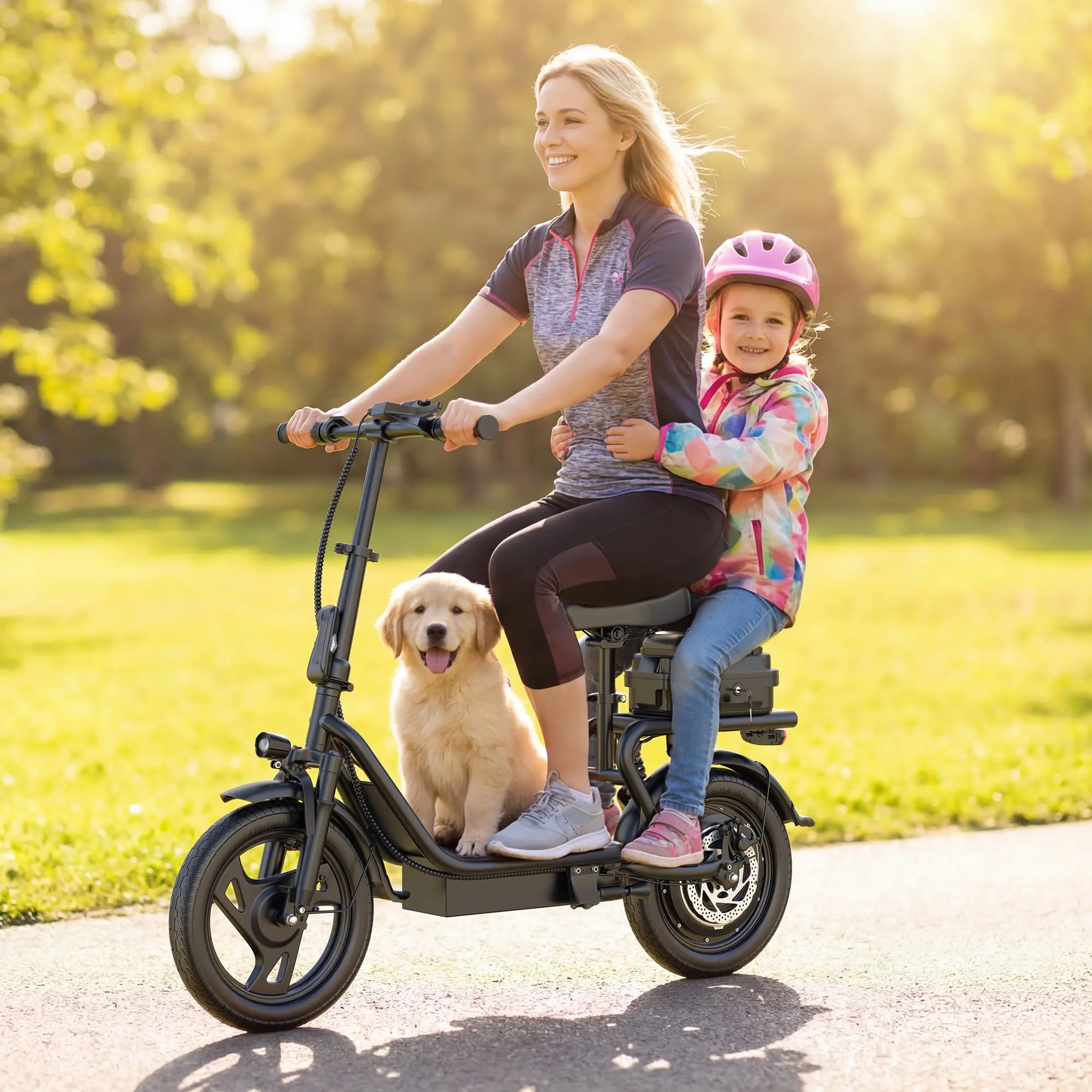 500W Electric Scooter with Seat & Storage – 22MPH, Foldable for Adults & Kids, Perfect for Family Rides ‍‍.SummerWins,Father's Day Gife