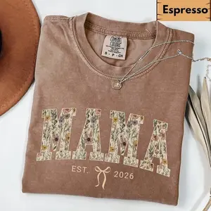 Comfort Colors Mama Shirt, Floral Mama Shirt, Mothers Day Gift, Shirt For Mom, Retro Mom Tee, Cute Mom Shirt, Mama Tshirt, Shirt for Women
