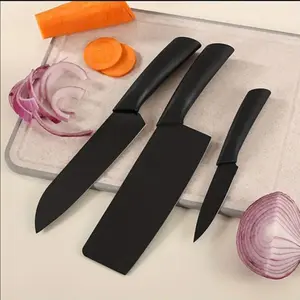 3 Piece Stainless Steel Chef Knife Set Ultra Sharp Blades Comfort Grip Kitchen Block, Cooking, Knives fathersdaygift