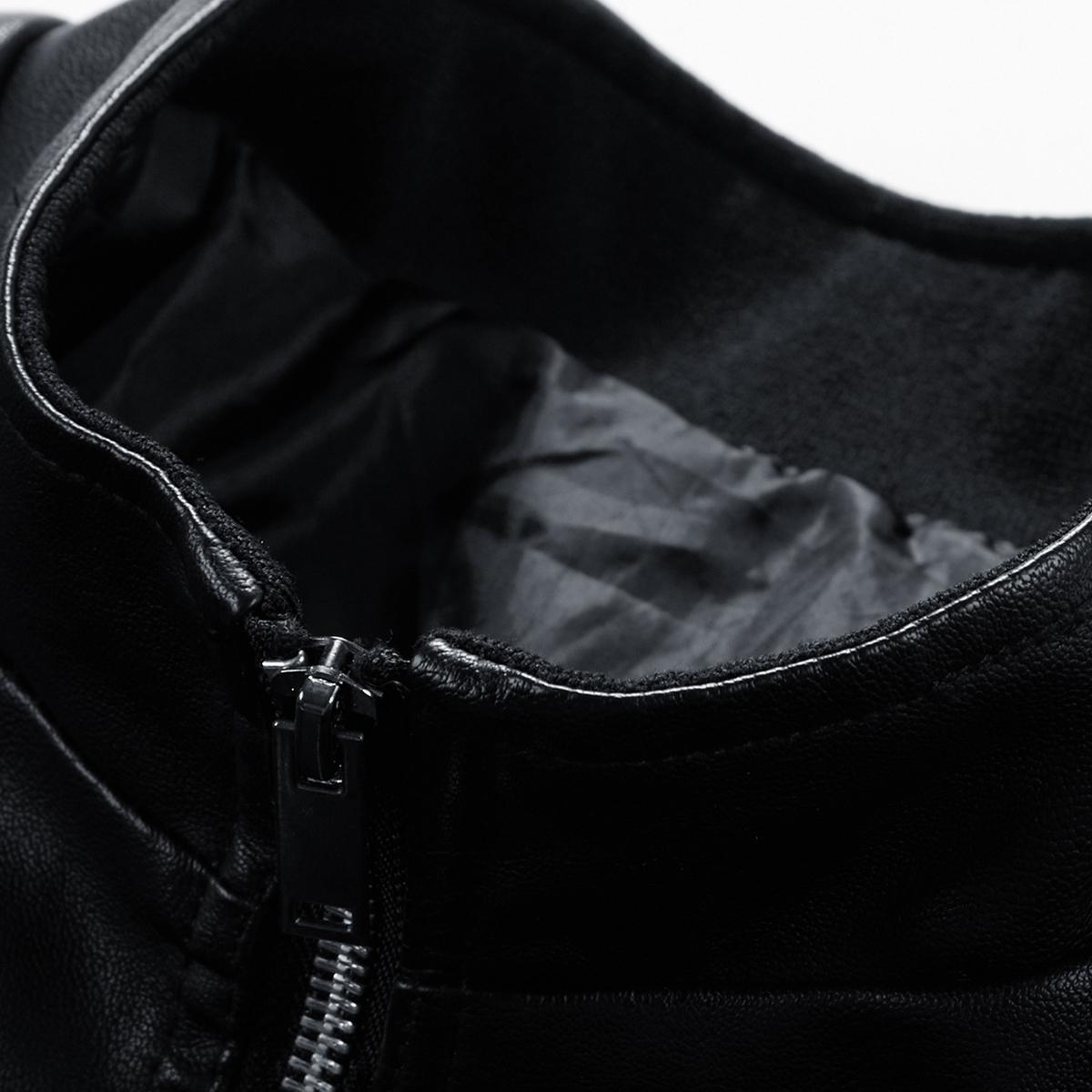 Men's Casual Stand Collar Jacket, Polyester Fiber, Solid Color, Long Sleeve, Regular Fit, Zipper Closure, Woven Fabric, Non-Stretch, With Pockets, Casual Style, Stand Collar Design - Heavyweight Knight Jacket, Full-Zip Front, Zipper Pockets, Shell with Li