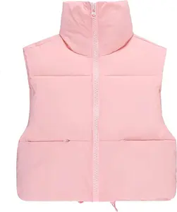 Cozy Winter Essential! Cropped Puffer Vest - Perfect for Coffee Runs & Holiday Outfits