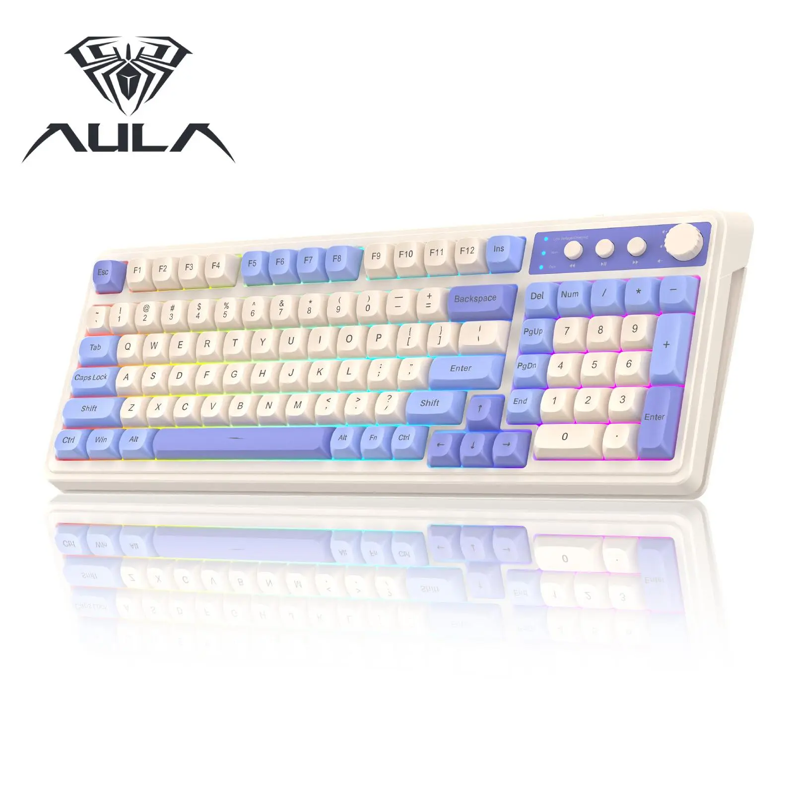 AULA S99 Membrane Keyboard, USB Charging 99 Keyboard with RGB Backlight, Ergonomic Keyboard, Comfortable Hand Gesture Keyboard, Long Endurance Keyboard, Gaming Keyboard, Computer Accessories,back to school,back to school haul