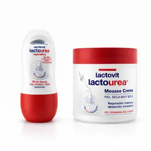 Lactovit Lactourea Repair Set Urea Mousse Cream & Roll-On Deodorant Deep Hydration for Dry Very Dry Skin Moisturize Hydrate - Hydrating