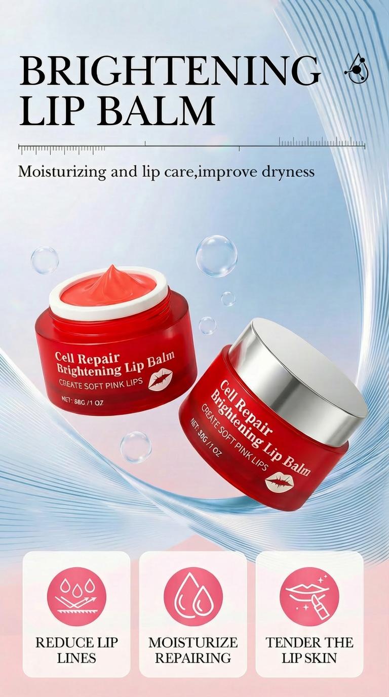 NovacaraX Brightening Lip Balm – Unisex Formula, Suitable for Dull Lips and Lip Problems Caused by Smoking – Softens, Moisturizes, and Provides Long-Lasting Protection.