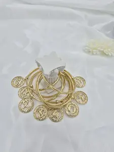 Bangle bracelet with zodiac sign charm, 14k gold plated. (62)