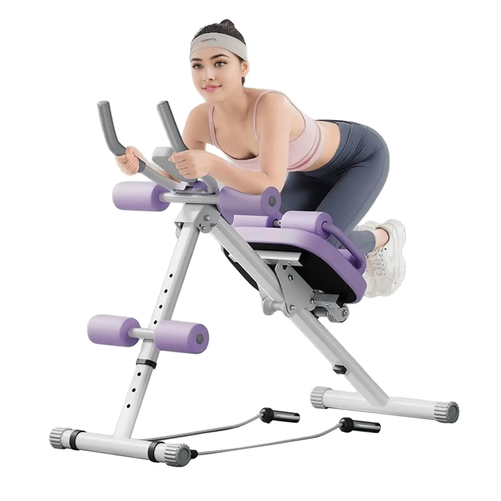 Wooa Ab Machine Adjustable Ab Trainer Machine Ab Workout Equipment Ab Machine for Stomach Workout Ab Workout Machine