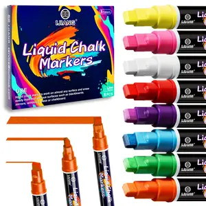 Chalk Markers Pens, Dry Erase & Wet Erase Jumbo Liquid Chalk Marker Pen with 10mm 3 in 1 Thick Wide Tips for Glass, Window, Cars, Mirror, Chalkboard, Whiteboard, Blackboard Signs