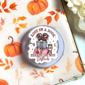 Lost in a Book Phone Grip, Cute Reading PopSocket, Book Lover Phone Stand, Funny Bookish Phone Grip, Custom Book Phone Accessory