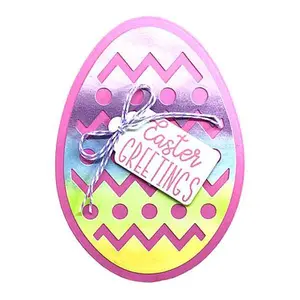 Crafts & Sewing The Stamps of Life Easter Egg A2 Shaped Card Fold-it Die Set