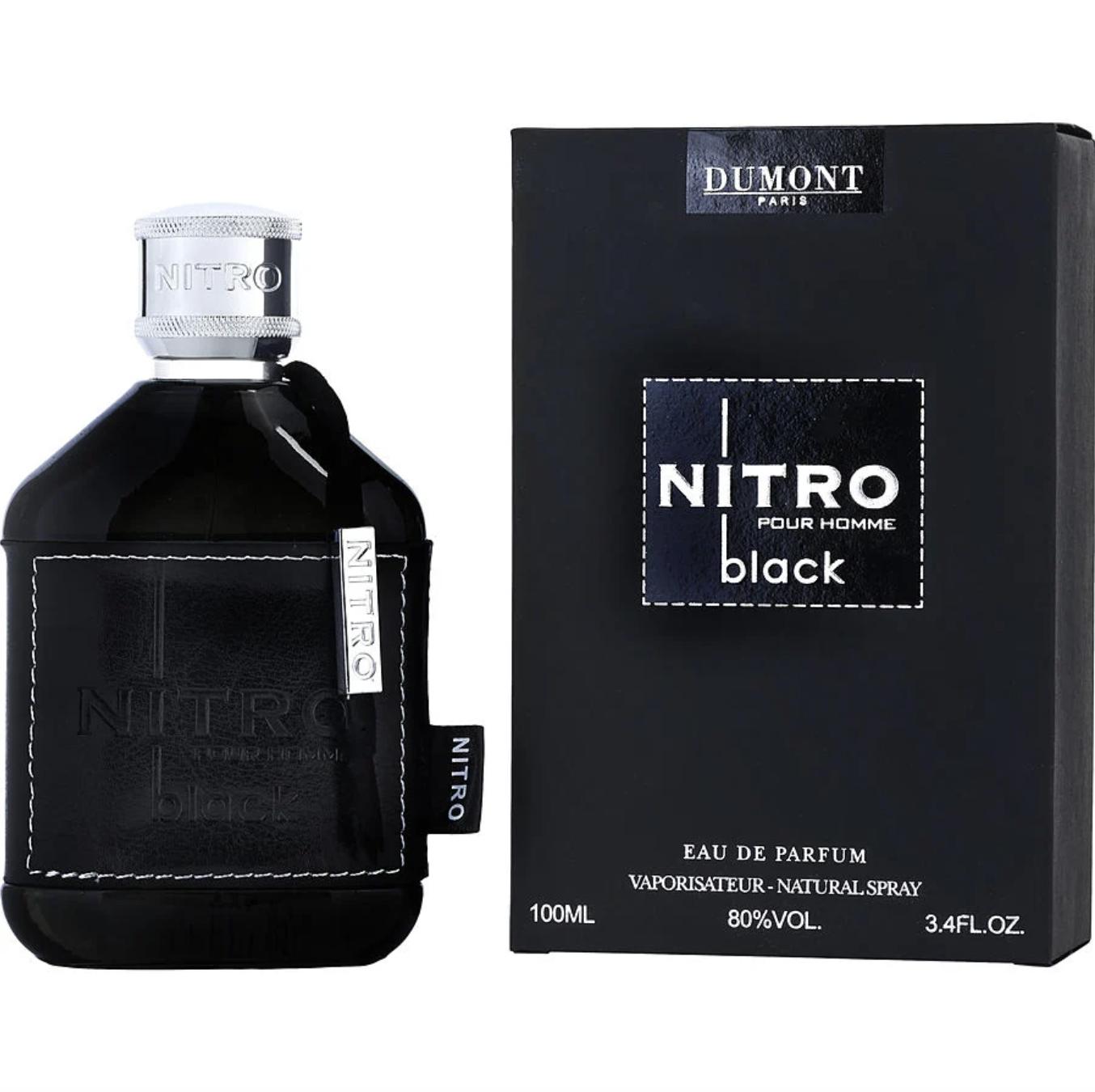 Dumont Nitro Black Eau De Parfum Spray for Men 3.4 oz Dumont Nitro Black Eau De Parfum Spray for Men 3.4 oz
