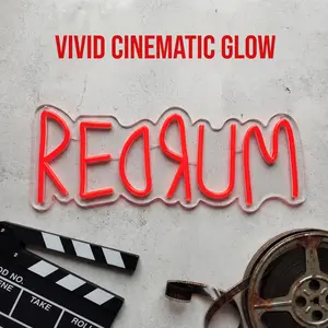 REDRUM Neon Sign,Horror Gothic Decor,Movie Room Decor for Horror Decor Fans,Scary Halloween Decor, Man Cave Decor, Spooky Bar Sign,Murder