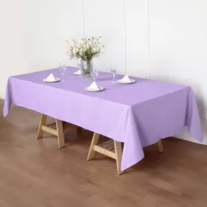 Polyester Rectangle Tablecloth 60"x102" Lavender Lilac - Wrinkle-Resistant Finish